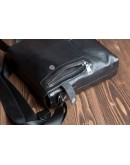 Фотография Черная мужская кожаная сумка с множеством карманов M6015A