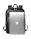 Фотография Кожаный рюкзак мужской черного цвета M7039A