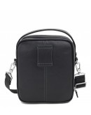 Фотография Черная сумка на плечо, мужская с ручкой M711-3A