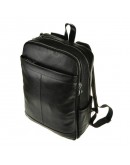 Фотография Мужской черный кожаный городской рюкзак M7805A