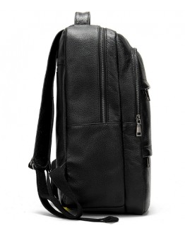 Кожаный черный мужской рюкзак M8598A