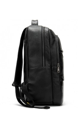 Кожаный черный мужской рюкзак M8598A