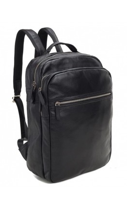 Черный кожаный мужской рюкзак M864A