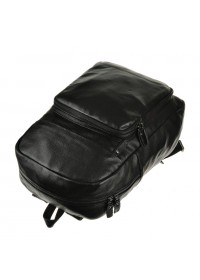 Мужской рюкзак кожаный сумка черного цвета M8685A