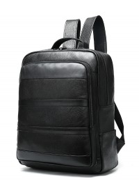 Мужской черный кожаный рюкзак M8878A