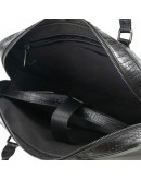 Фотография Кожаный черный мужской портфель с тиснением M9836D