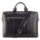 Черная деловая кожаная сумка Visconti ML28 (Black)