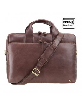 Коричневая кожаная мужская сумка Visconti ML30 (Brown)