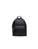 Фотография Кожаный черный мужской небольшой рюкзак NB52-0910A