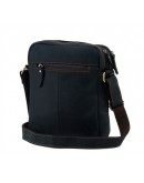 Фотография Кожаная сумка мужская на плечо черная NM15-2536A
