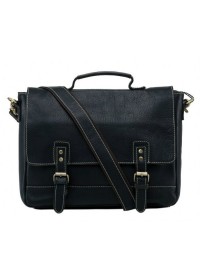 Кожаный мужской портфель черный NM15-2566A