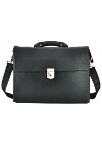 Кожаный черный портфель для мужчин HT P2880-1 BLACK