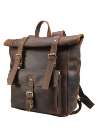 Брутальный мужской рюкзак из конской плотной кожи P3171