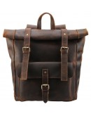 Фотография Брутальный мужской рюкзак из конской плотной кожи P3171