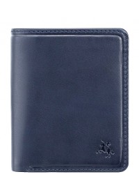 Синий кожаный кошелек Visconti PLR70 Piana c RFID (Steel Blue-Orange)