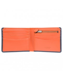 Оригинальный мужской кошелек Visconti PLR72 Segesta c RFID (Steel Blue-Orange)