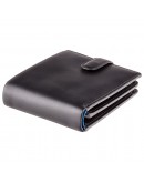 Фотография Черный удобный кошелек Visconti PM102 Leonardo c RFID (Black Blue)