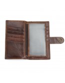 Фотография Кожаное мужское портмоне коричневое R-8120Q