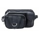 Черная сумка на пояс из плотной винтажной кожи Tarwa RA-1560-4lx