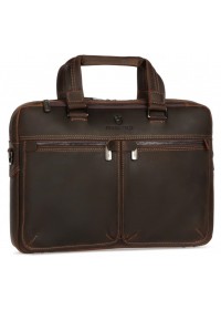 Коричневая деловая винтажная мужская кожаная сумка Royal RB001R