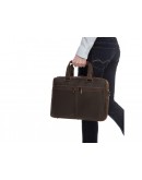 Фотография Коричневая деловая винтажная мужская кожаная сумка Royal RB001R