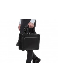 Мужская черная деловая кожаная сумка Royal RB005A