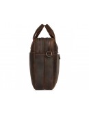 Фотография Винтажная кожаная коричневая мужская деловая сумка Royal RB012R-2