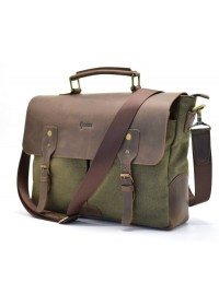 Мужской портфель - сумка из кожи и ткани Tarwa RC-3960-H