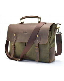 Мужской портфель - сумка из кожи и ткани Tarwa RC-3960-H