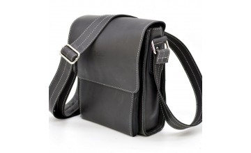 Черная мужская кожаная винтажная сумка Tarwa RG-3027-3md