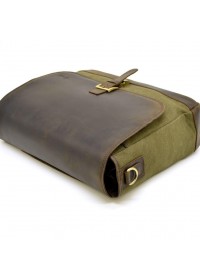 Большая мужская сумка на плечо кожа+ткань Tarwa RH-1809-4lx