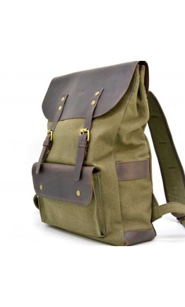 Универсальный мужской рюкзак из кожи и ткани Tarwa RH-9001-4lx