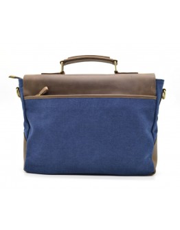 Мужская сумка синего цвета ткань и кожа Tarwa RK-3960-3md
