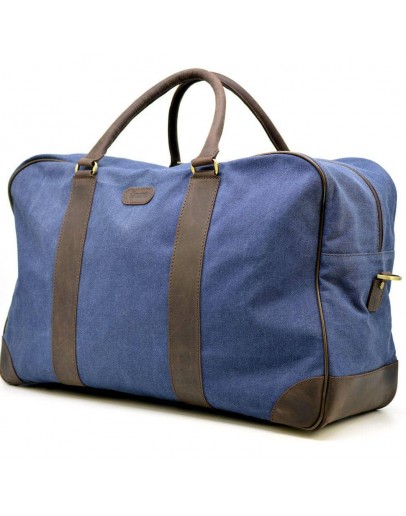 Фотография Синяя тканевая мужская сумка дорожная Tarwa RK-6827-4lx