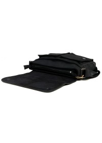 Мужская кожаная серо-черная сумка через плечо RR-8387A
