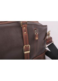 Темно-коричневая мужская кожаная сумка для командировок Manufatto S7-2 brown