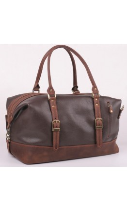 Темно-коричневая мужская кожаная сумка для командировок Manufatto S7-2 brown