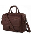 Фотография Коричневая мужская кожаная сумка для мужчин T29523B