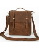 Фотография Кожаная сумка мужская - портфель удобного размера T3269
