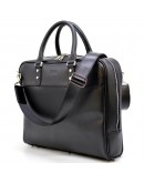 Фотография Черный мужской кожаный портфель - сумка Tarwa TA-4765-4lx