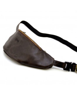 Кожаная коричневая сумка на пояс Tarwa TC-3036-4lx
