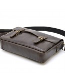 Фотография Мужская коричневая кожаная сумка на плечо Tarwa TC-6002-3md