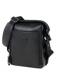 Кожаная мужская сумка черная на плечо Tifenis TF68578A