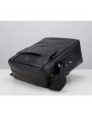Фотография Мужская кожаная сумка черная на плечо TF69737-5A