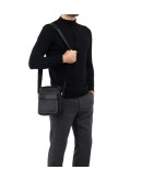 Фотография Чёрная элитная мужская сумка через плечо Tifenis TF69856-3A