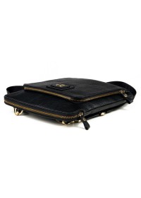 Удобная черная кожаная мужская сумка-планшетка Tifenis TF69905-2A