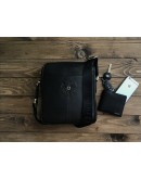 Фотография Черная мужская наплечная сумка без клапана TF70053-2A