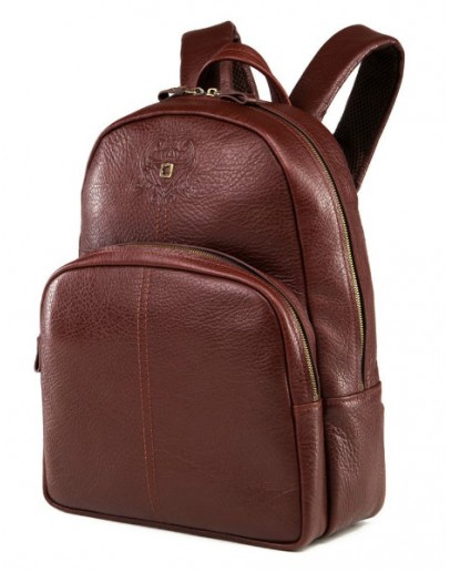 Фотография Кожаный мужской рюкзак красивого коричневого цвета Tifenis TF70055-1C