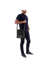 Черная мужская сумка на плечо, кожаная Tifenis Tf69978-2A
