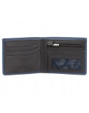 Фотография Синий кожаный кошелек Visconti VSL33 TAP-N-GO c RFID (Steel Blue-Black)